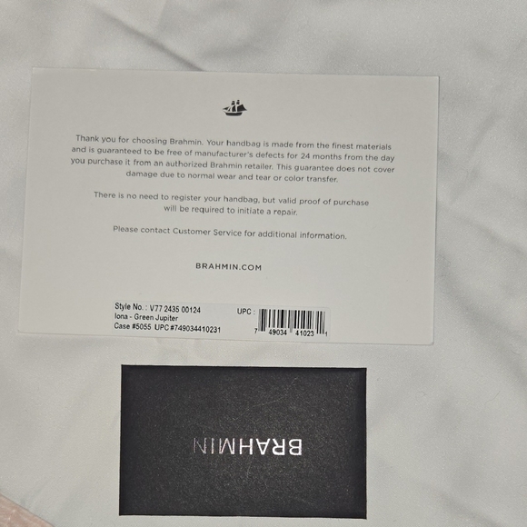 BRAHMIN IONA LEATHER TOTE in GREEN JUPITER. NWT EXCLUSIVE - Picture 15 of 15